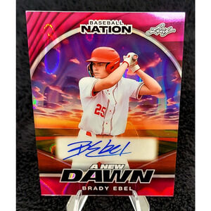 2025 Brady Ebel 3/6 A New Dawn Auto Milwaukee Brewers Top Prospect